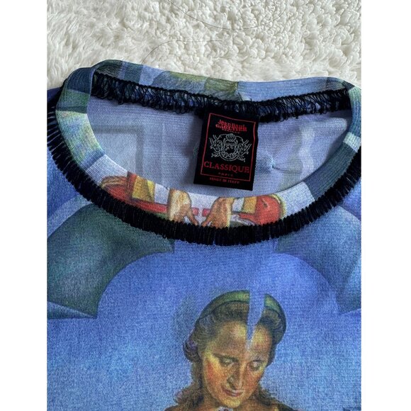 Jean paul gaultier Classique blue mesh short sleeve top - Picture 11 of 11